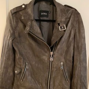 Doma taupe leather jacket